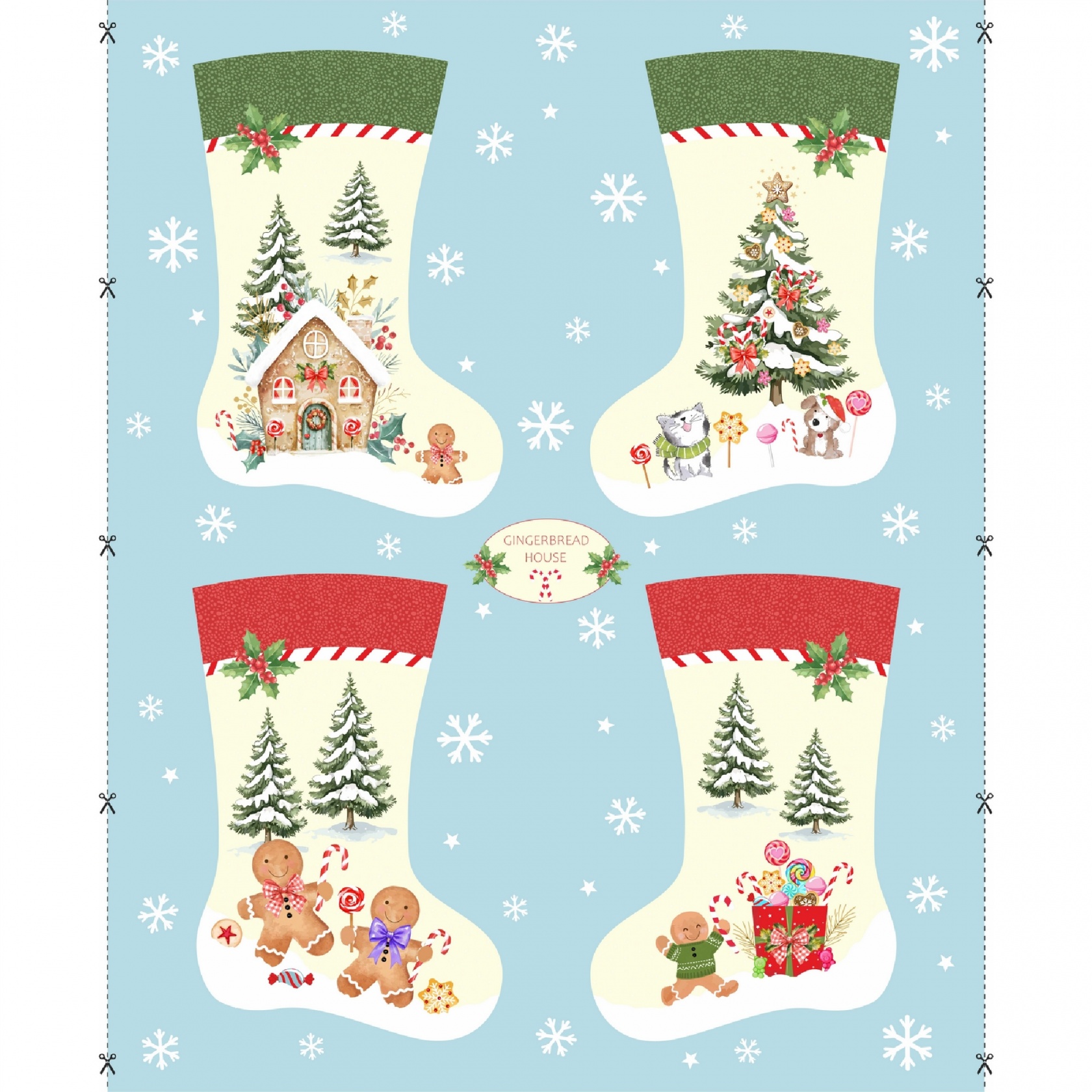 Gingerbread Medium Stocking