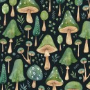 Quilt Backs Col. 103 Mushrooms Black (274cm)  - Due May/June