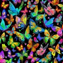 Quilt Backs Col. 102 Butterflies Black - Due Nov/Dec